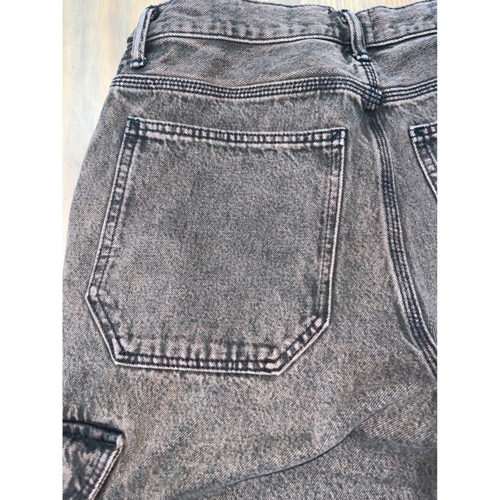 HM Mens Baggy Fit Cargo Jeans Washed Brown Black Wide Leg 28x30 Streetwear - Picture 7 of 8